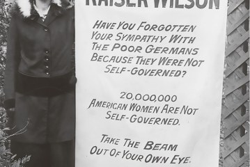 Suffragette protestiert gegen Woodrow Wilson